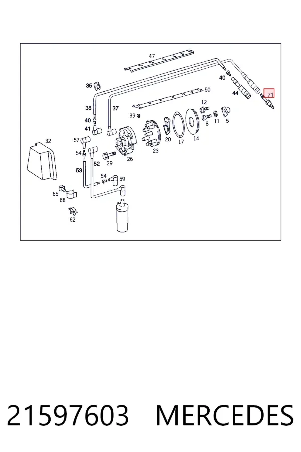 Свеча Mercedes A0021597603