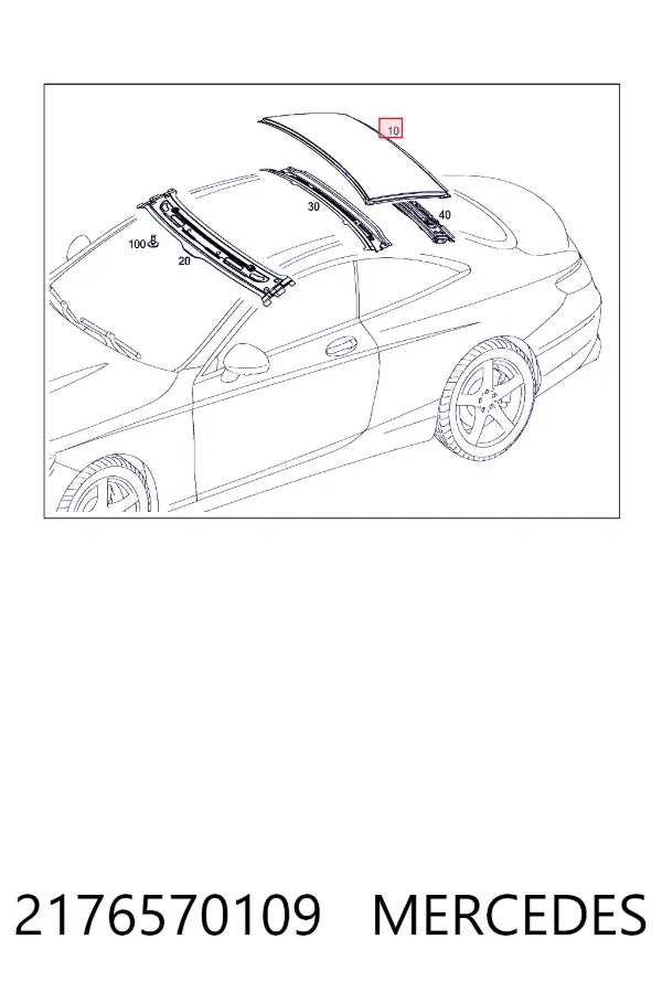 Крыша кабины (кузова) Mercedes A2176570109 цена, от 350.28 USD
