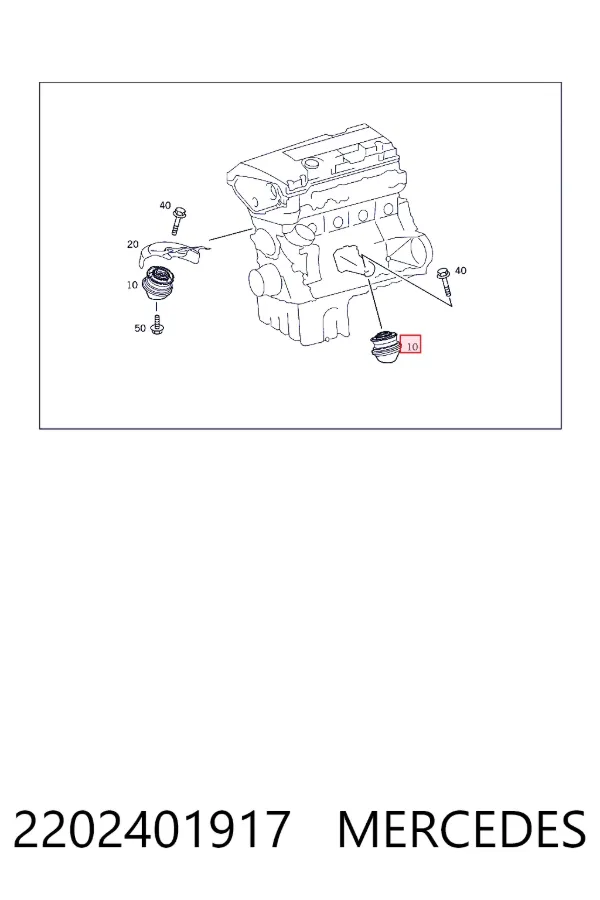 Левая подушка двигателя 2202401917 Mercedes