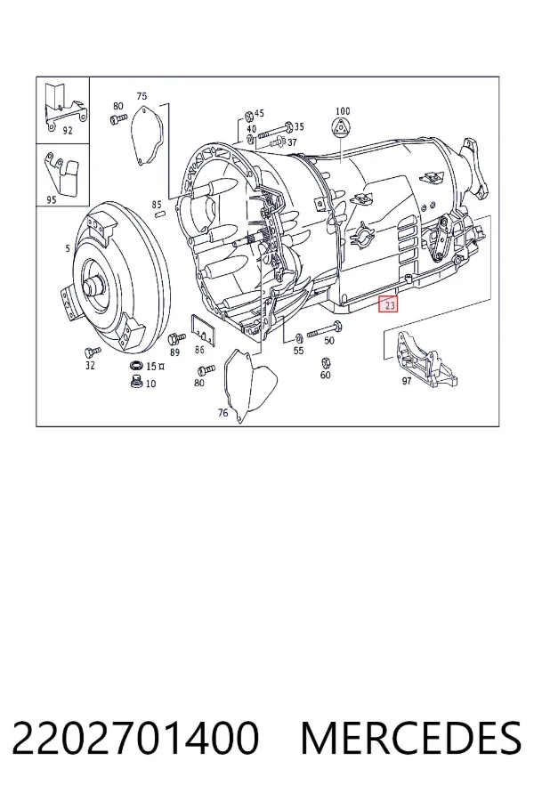 Коробка передач автомат Mercedes A2202701400 цена, от 253.39 USD