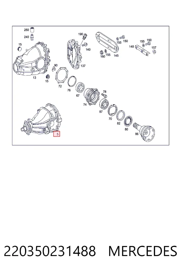 Задний редуктор 220350231488 Mercedes