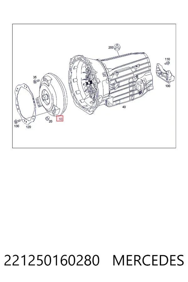 Передача гидромеханическая (ГМП) Mercedes A2212501602