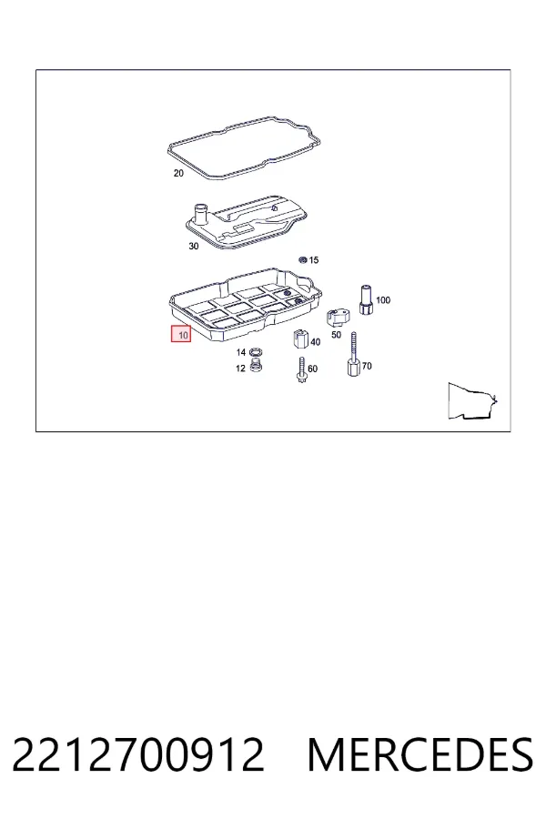 A2212700912 Mercedes Поддон АКПП