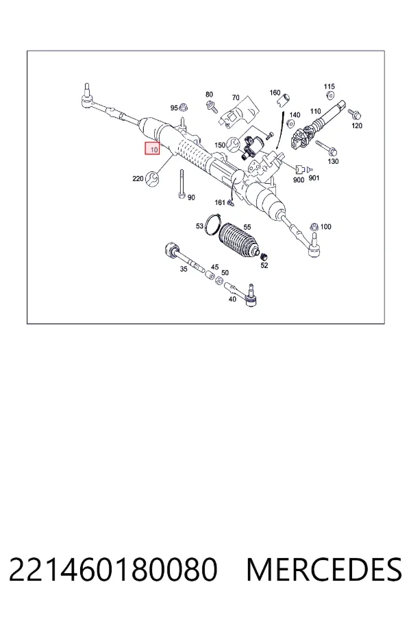 Рулевая рейка A2214601800 Mercedes