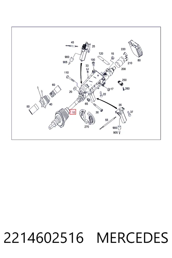 Рулевая колонка Mercedes A2214602516 цена, от 63.35 USD