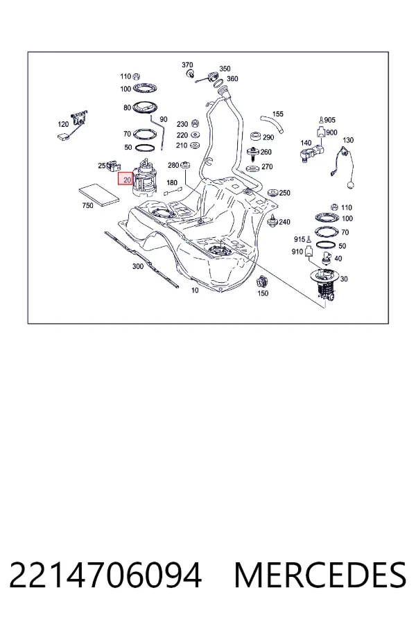 Топливный насос Mercedes A2214706094