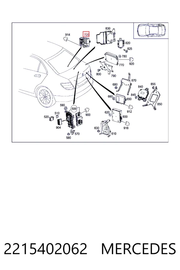 Модуль управления топливного насоса 2215402062 Mercedes