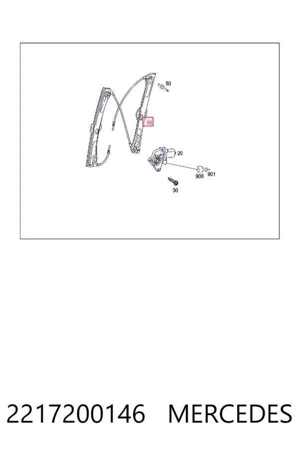 Стеклоподъемник передней левой двери A2217200146 Mercedes