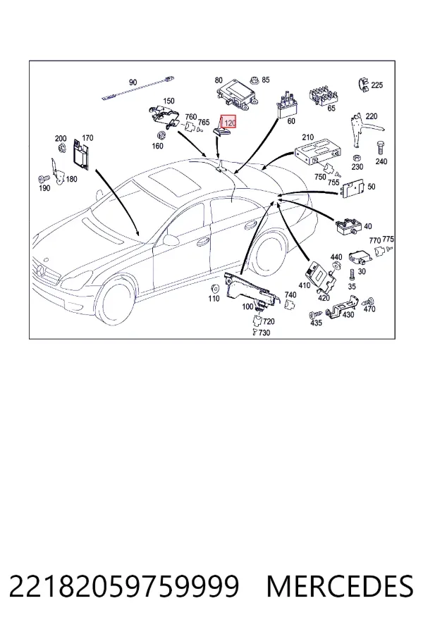 Антенна A2218205975649999 Mercedes