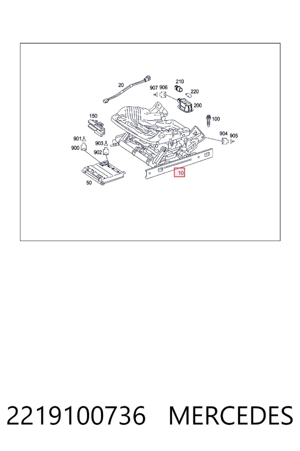 Механизм основания сиденья Mercedes A2219100736 цена, от 139.36 USD