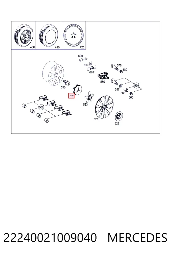 A2224002100 Mercedes Колпаки на диски