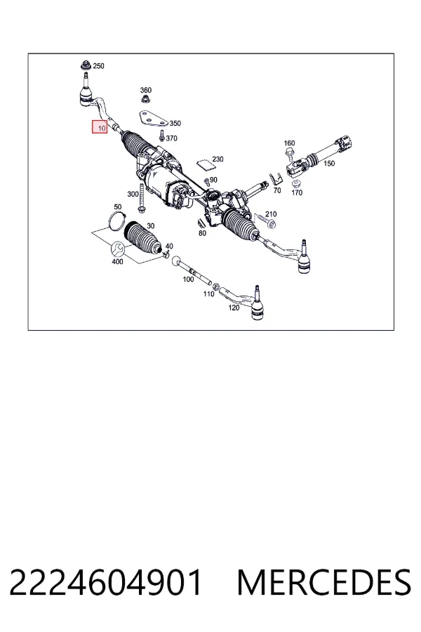 Реечный рулевой механизм Mercedes A2224604901 цена, от 778.78 USD