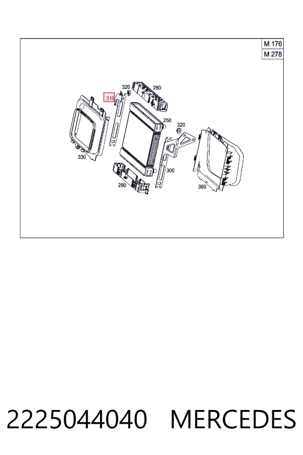  Mercedes A2225044040 цена, от 111.19 USD