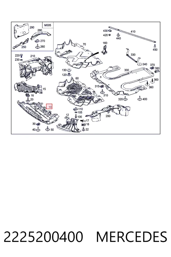 Защита ДВС Mercedes A2225200400 цена, от 152.03 USD