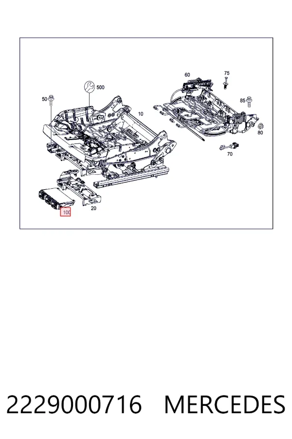  Mercedes A2229000716 цена, от  USD