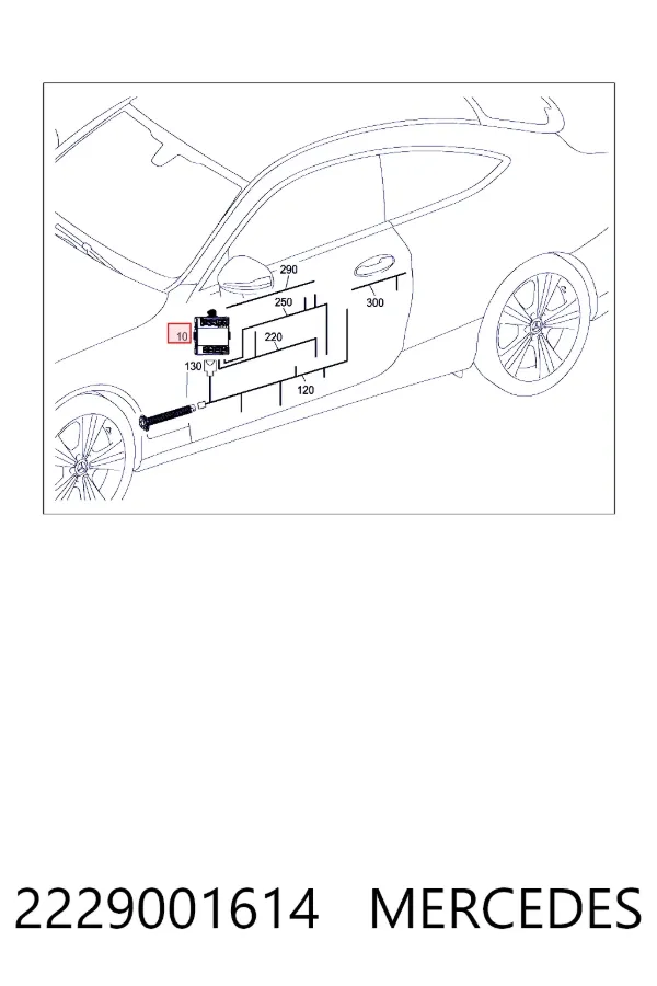 Блок комфорта передней двери A2229001614 Mercedes