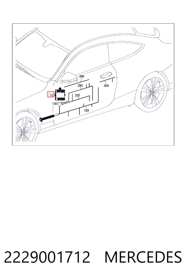 Блок комфорта передней двери 2229001712 Mercedes
