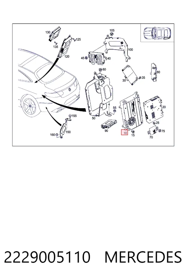  Mercedes A2229005110 цена, от 273.06 USD