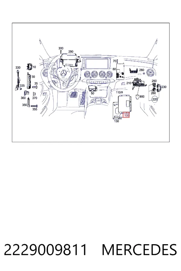  Mercedes A2229009811 цена, от 141.08 USD