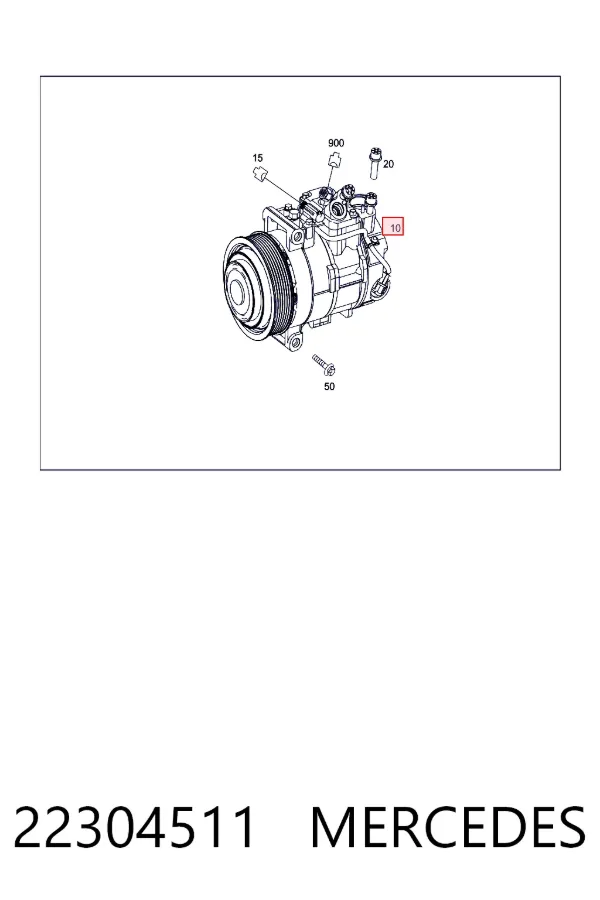Компрессор системы кондиционирования Mercedes A0022304511 цена, от 185.67 USD
