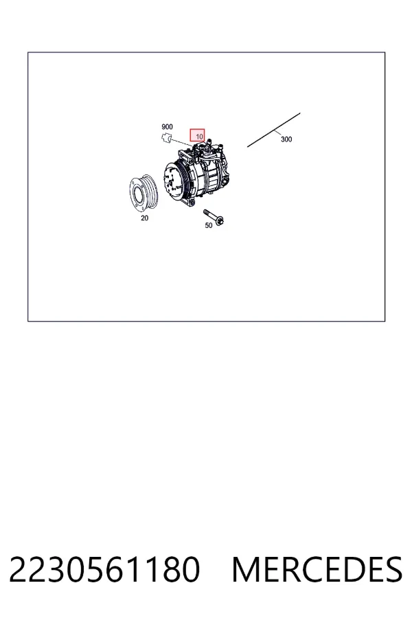 Компрессор кондиционера A0022305611 Mercedes