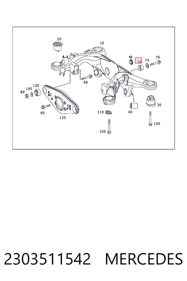 A2303511542 Mercedes Подушка задней балки