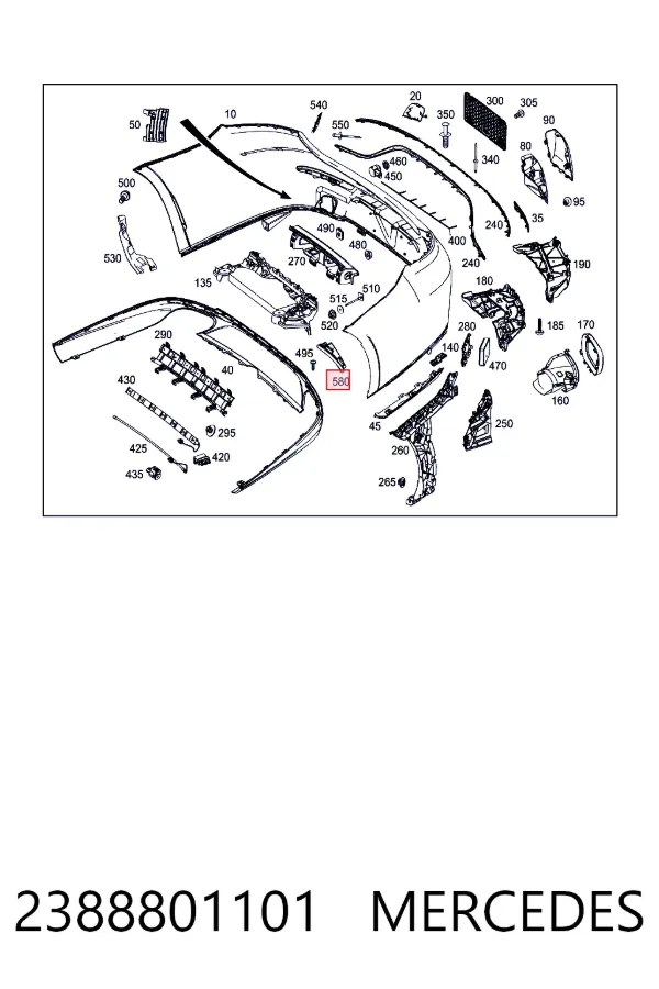  Mercedes A2388801101 цена, от 36.58 USD