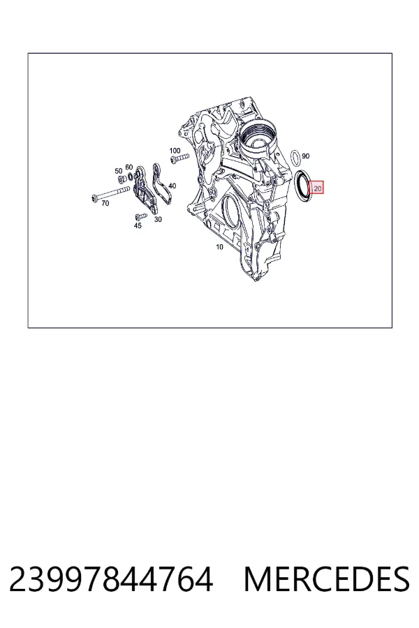 Купить A0239978447 Mercedes Передний сальник коленвала
