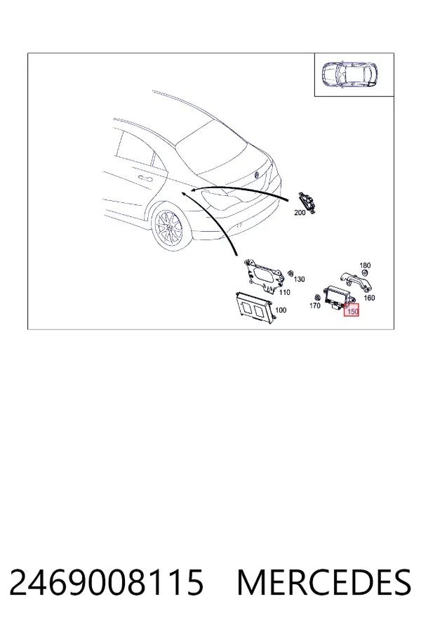 Модуль управления (ЭБУ) полным приводом 2469008115 Mercedes