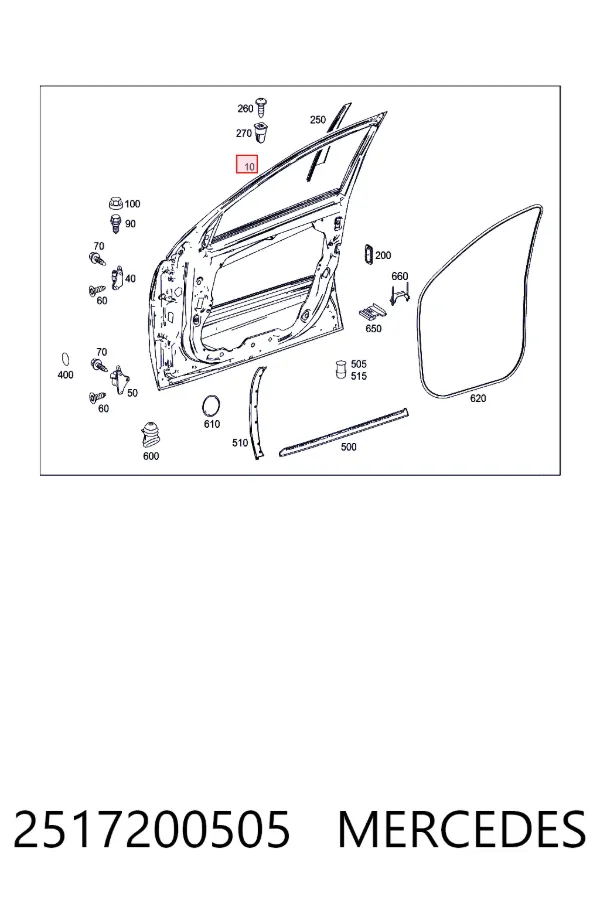 Дверь передняя левая Mercedes R W251