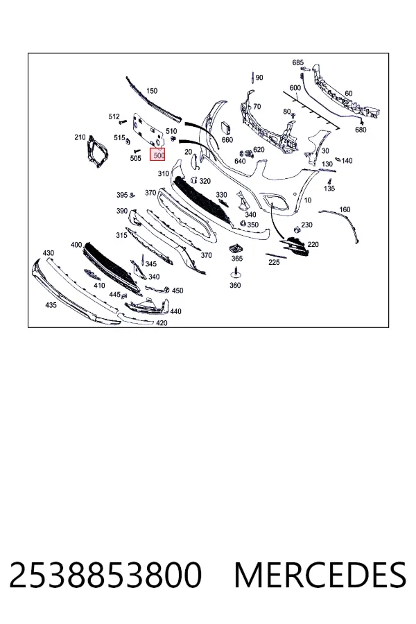  Mercedes A2538853800 цена, от 21.54 USD