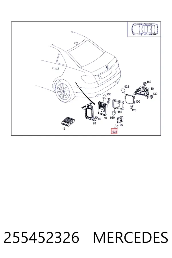 A0255452326 Mercedes 