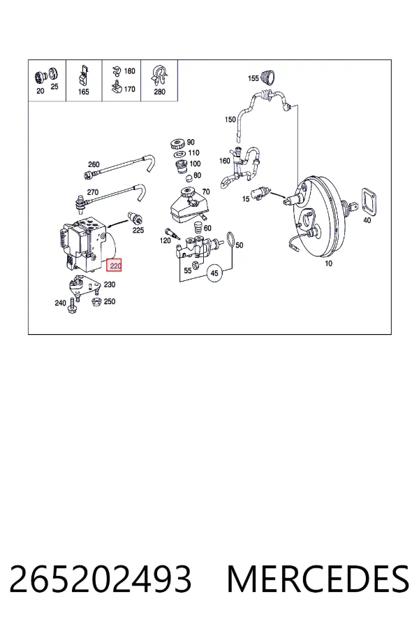 Купить A0265202493 Mercedes Блок управления ABS