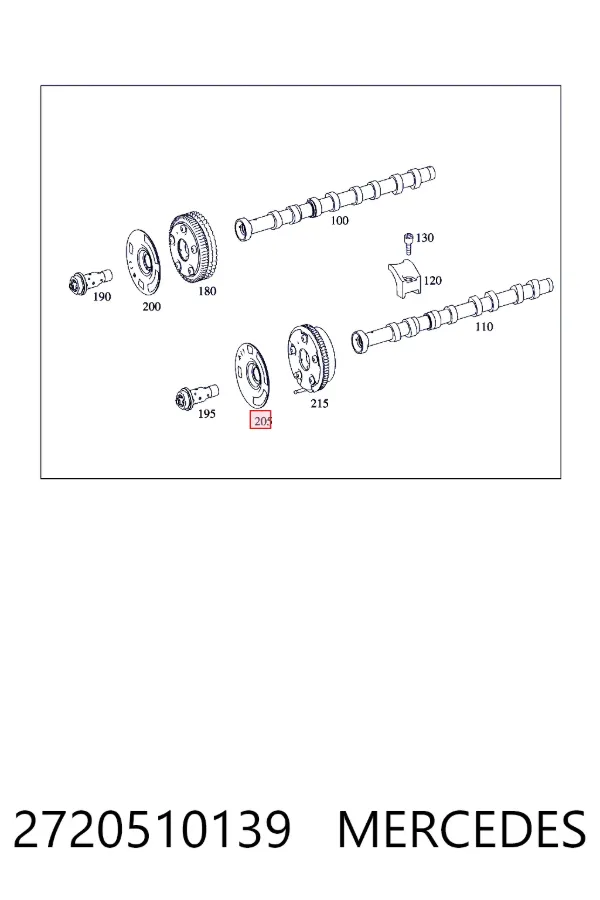 Купить A2720510139 Mercedes Импульсное кольцо датчика распредвала