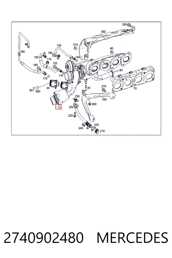 Турбокомпрессор Mercedes A2740902480