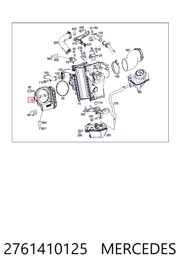 Дроссельная заслонка A2761410125 Mercedes
