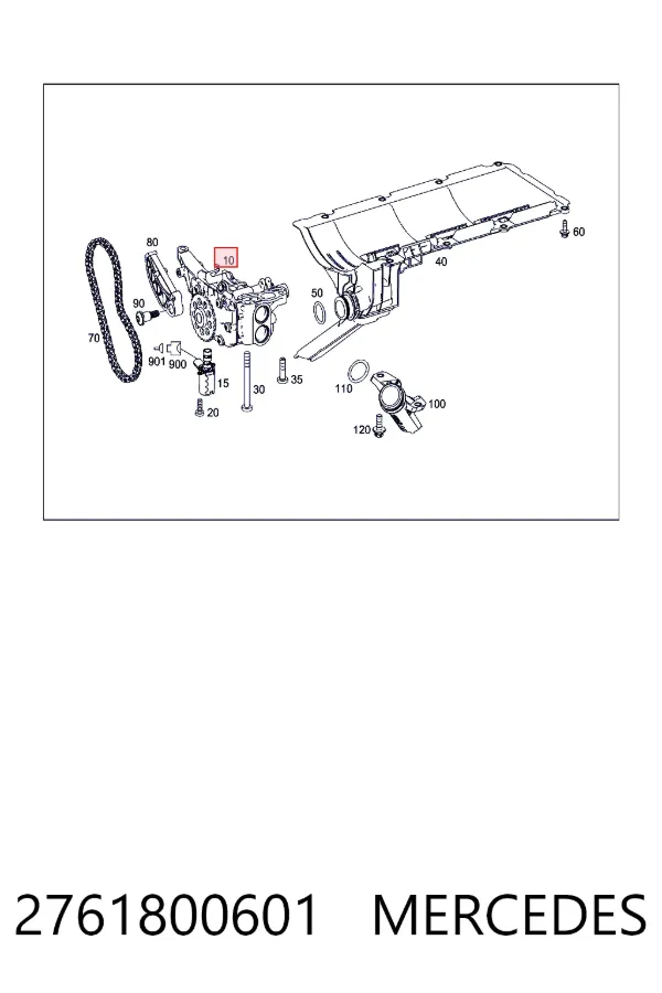 Купить A2761800601 Mercedes Насос маслозакачивающий
