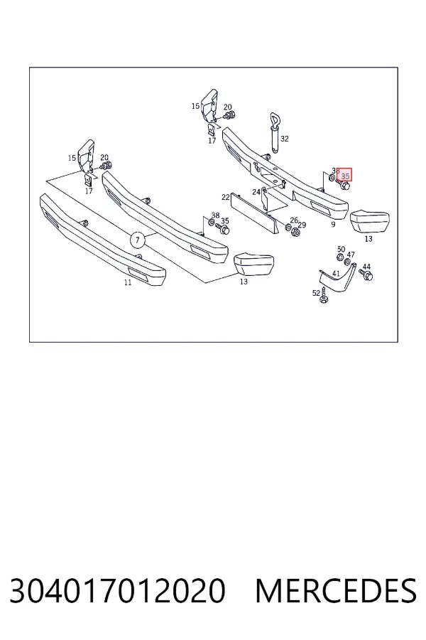  Mercedes N304017012020 цена, от 4.99 USD
