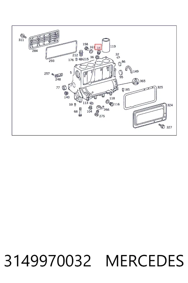 Пробка поддона двигателя Mercedes A3149970032 цена, от 9.94 USD