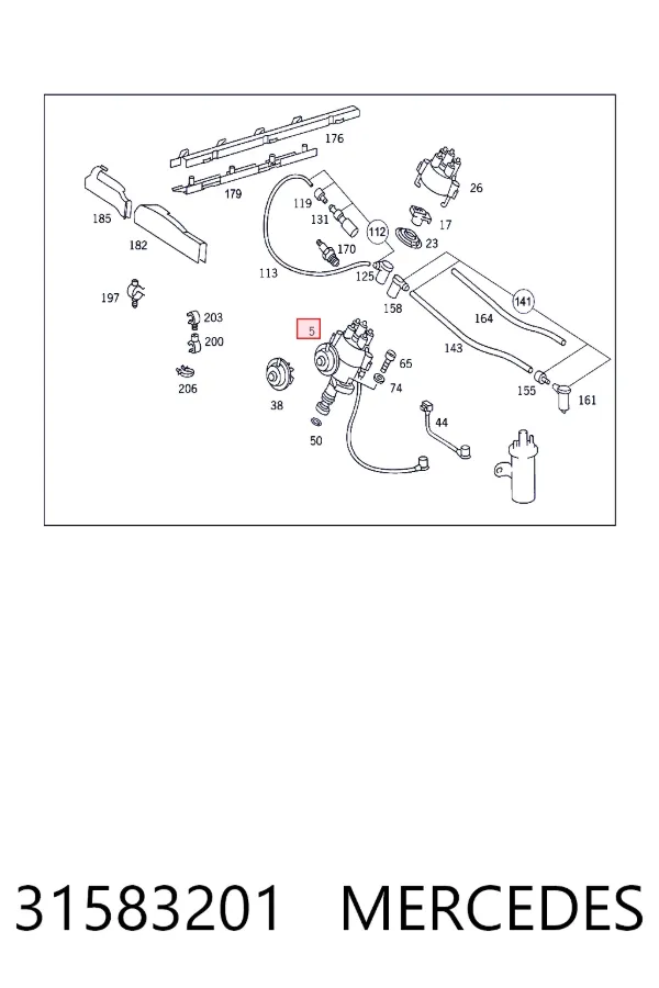 Распределитель зажигания Mercedes A0031583201