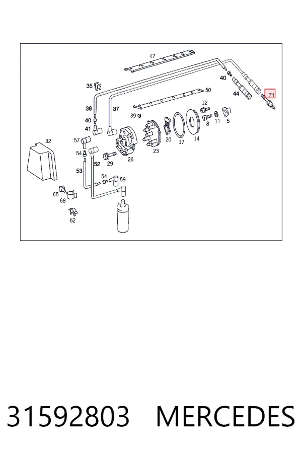 Свеча зажигания Mercedes A0031592803 цена, от 2.53 USD