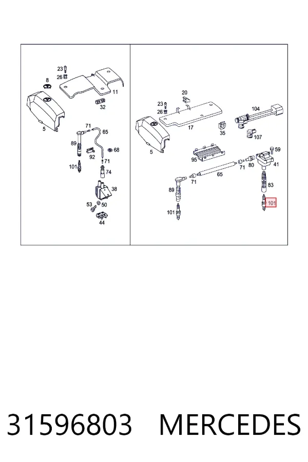 A0031596803 Mercedes Свечи зажигания