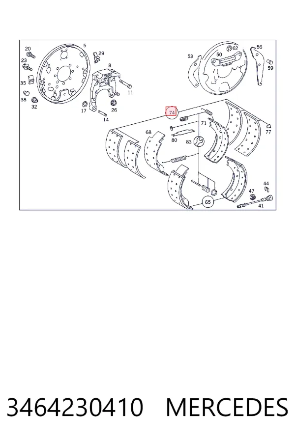 Накладка тормозная передняя (TRUCK) A3464230410 Mercedes
