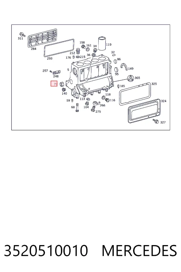 Вкладыш распредвала A3520510010 Mercedes