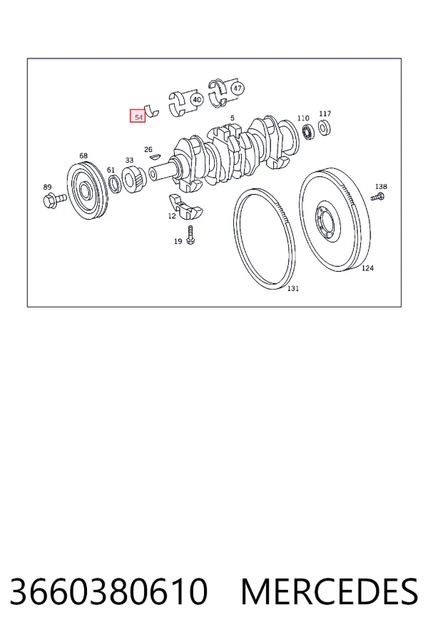 Вкладыши коленвала, шатунные, комплект, 2-й ремонт (+0,50) Mercedes A3660380610 цена, от 49.15 USD