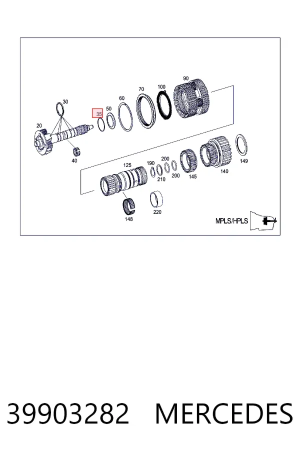  Mercedes A0039903282 цена, от 3.88 USD