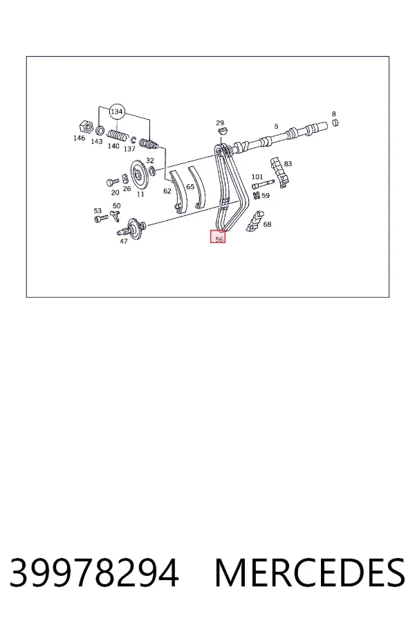 Цепь распредвала Mercedes A0039978294