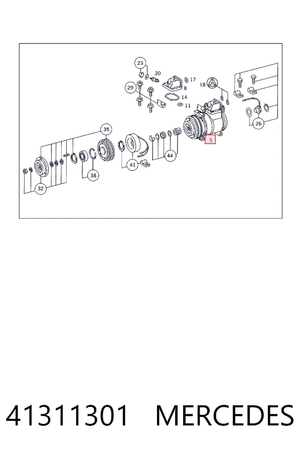 Компрессор системы кондиционирования Mercedes A0041311301 цена, от 126.70 USD