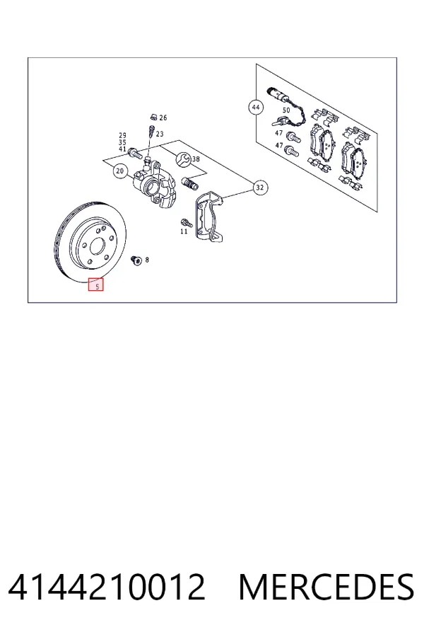 Тормоз дисковый передний Mercedes A4144210012 цена, от 36.02 USD