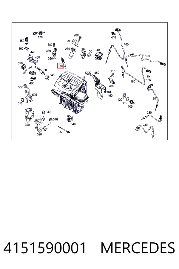 Свеча накала Mercedes A4151590001